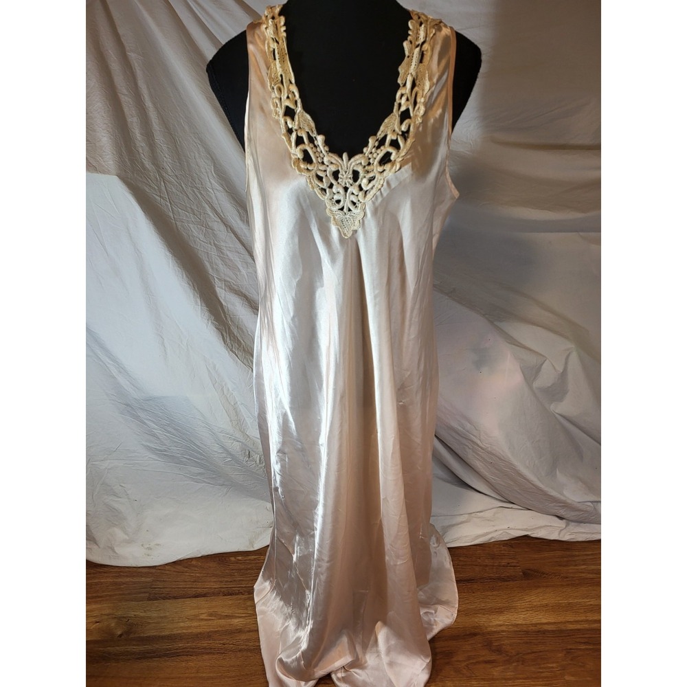 Vintage‎ Blair Pale Pink Nightgown Bed Jacket Set SZ Med | Satin and Lace